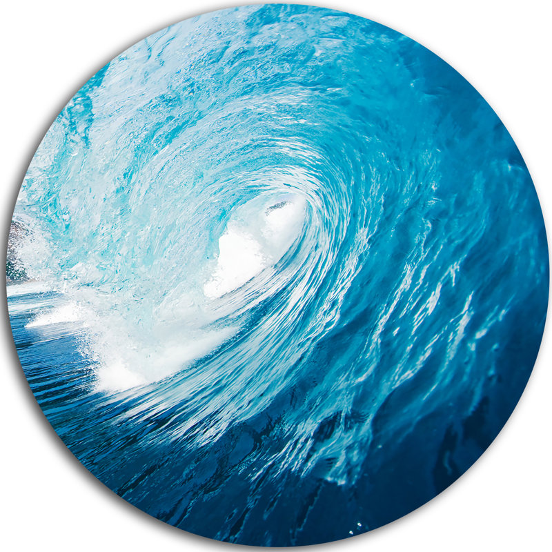 Designart Ocean Waves In Hawaii Photographic Print On Metal Wayfair
