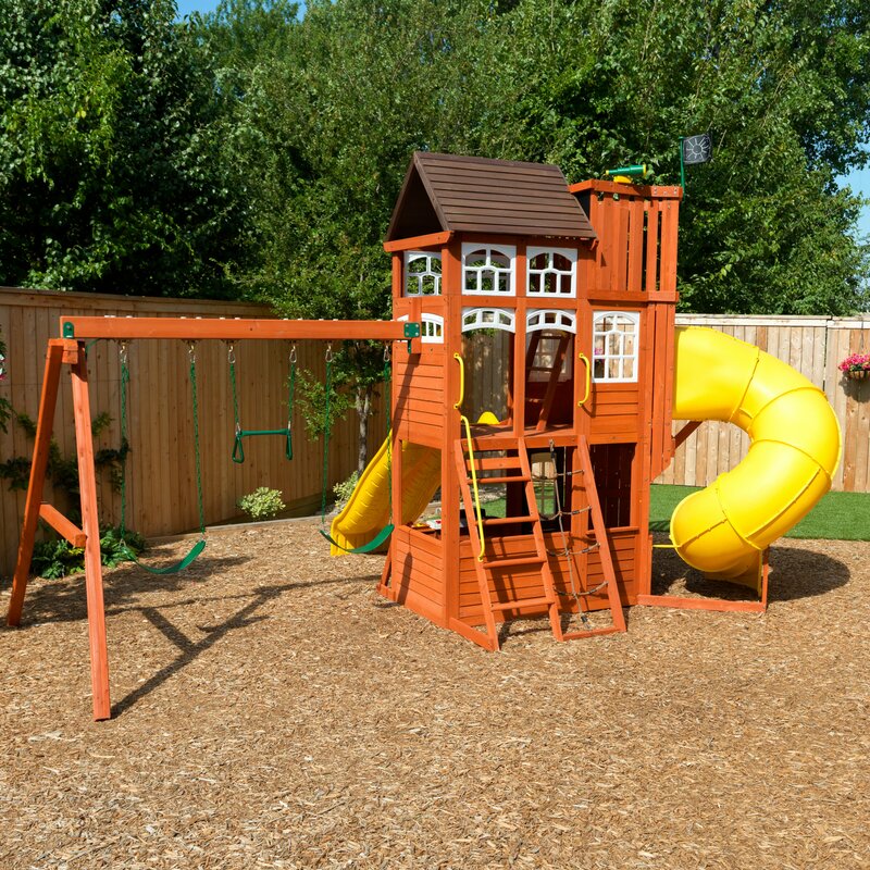 KidKraft Lookout Extreme Wooden Swing Set & Reviews | Wayfair