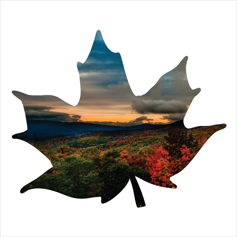 Millwood Pines Maple Leaf Silhouette Laser Cut Metal Wall Decor Wayfair