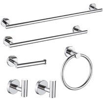 Polished Chrome Brass Bathroom Accessories Set Bath Hardware Towel Bar fba901 