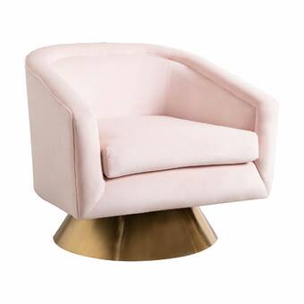 Everly Quinn Nevada Velvet Swivel Barrel Chair Wayfair