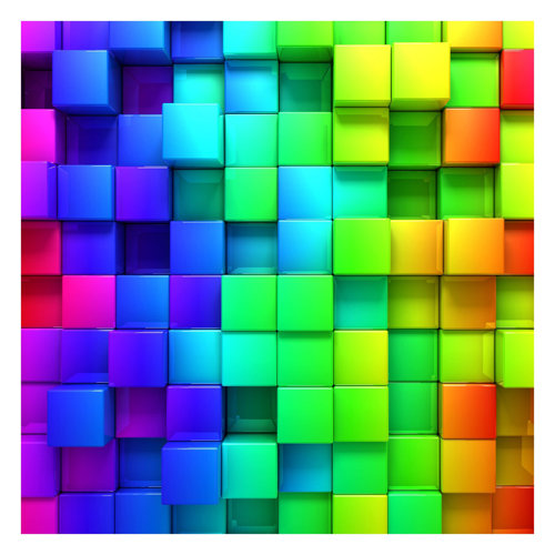 3D Cube 2.88m x 288cm Textured Matt Peel & Stick Wall Mural East Urban Home