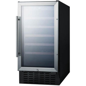 Summit 18-inch 34 Bottle Single Zone Built-In Wine Cooler