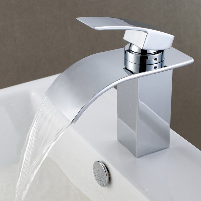 Sumerain Deck Mount Waterfall Bathroom Sink Faucet With Hoses Sumerain Deck Mount Waterfall Bathroom Sink Faucet With Hoses Reviews Wayfair