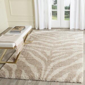 Blumefield Shag Ivory/Beige Area Rug