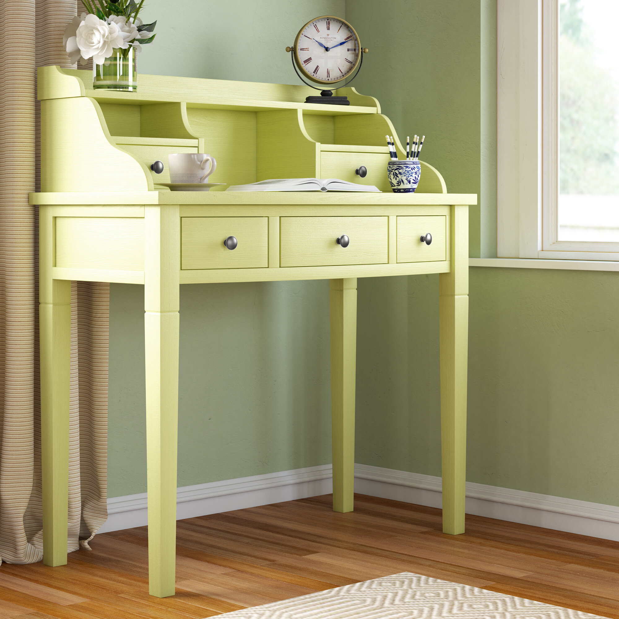 small green desk