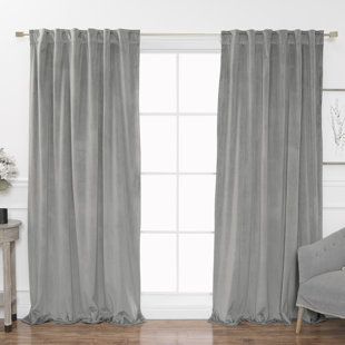Charcoal Velvet Curtains Wayfair Ca