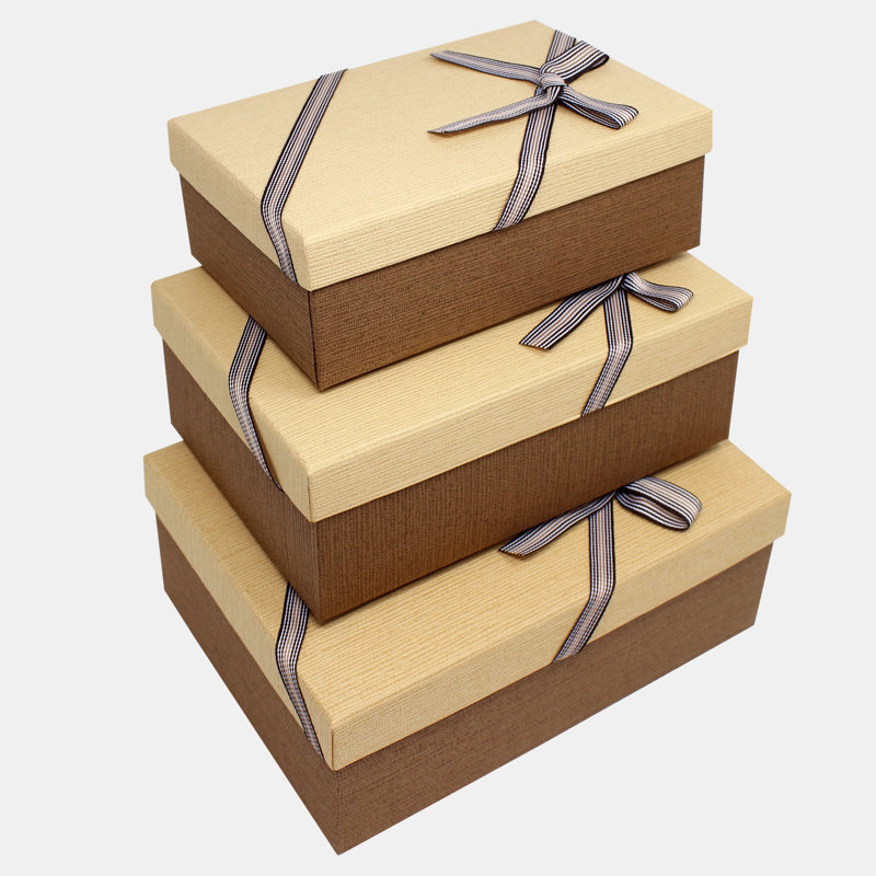 The Party Aisle Elegant Decorative Nesting 3 Piece Cardboard Box Set Wayfair