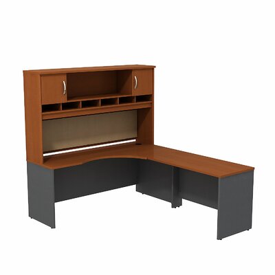 Series C 2 Piece L Shape Corner Desk With Hutch Bush Business