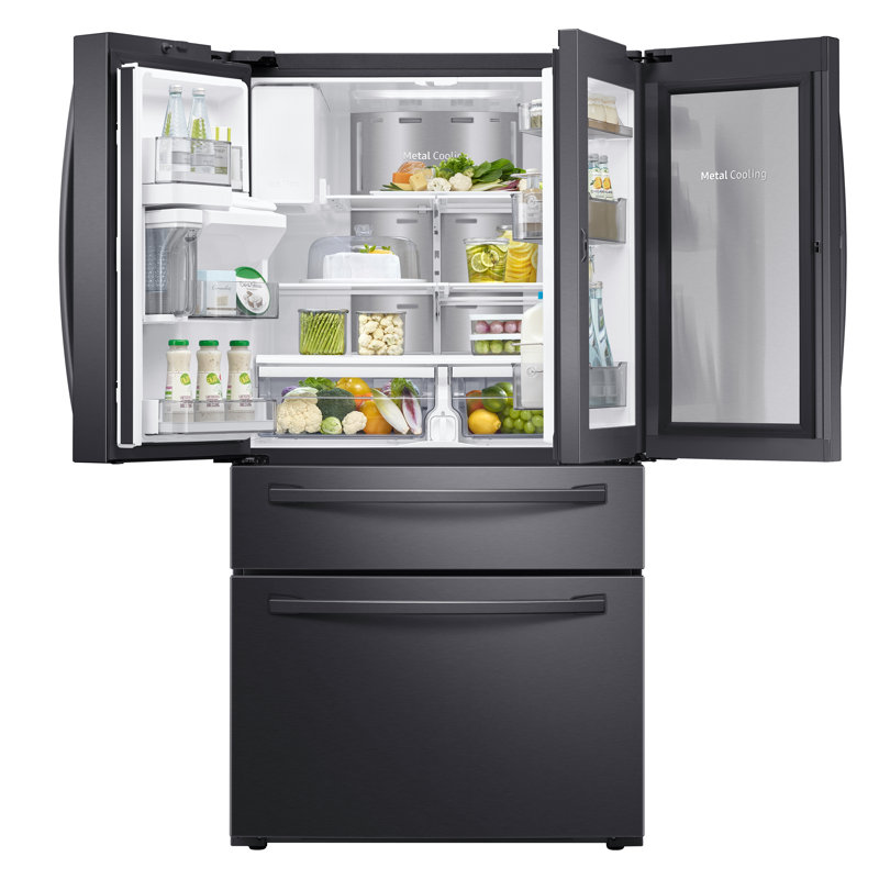 Samsung 36 4 Door French Door Flexzone 27 8 Cu Ft Refrigerator With Food Showcase Reviews Wayfair