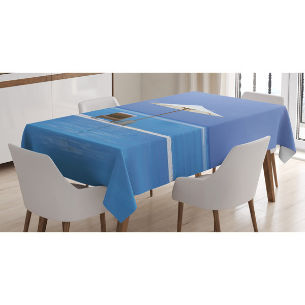 East Urban Home Ambesonne Seaside Tablecloth Beach Chairs And