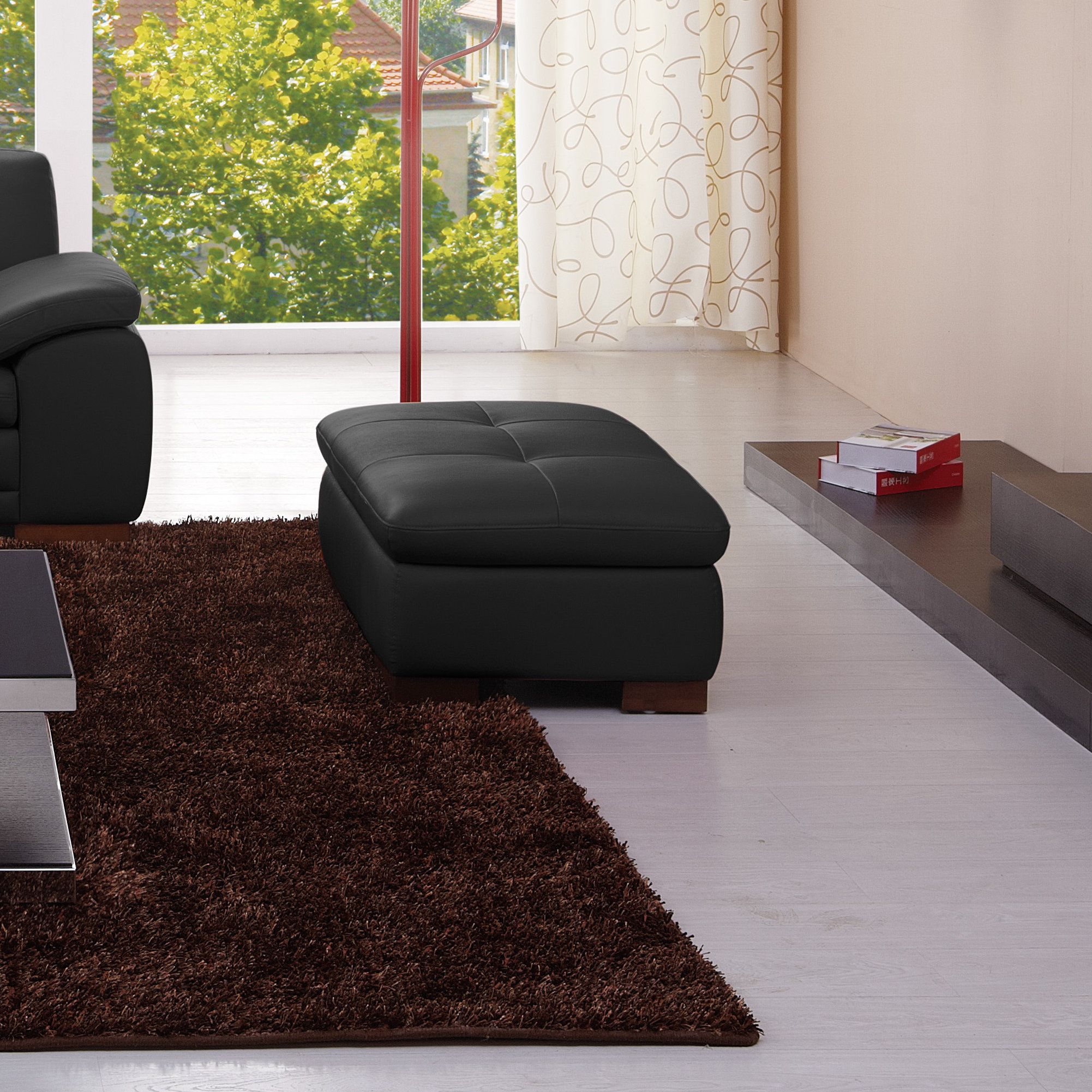 Orren Ellis Marceline Leather Ottoman Reviews Wayfair