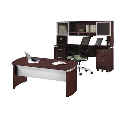 Medina Configurable Office Set Mayline Group Color Mahogany