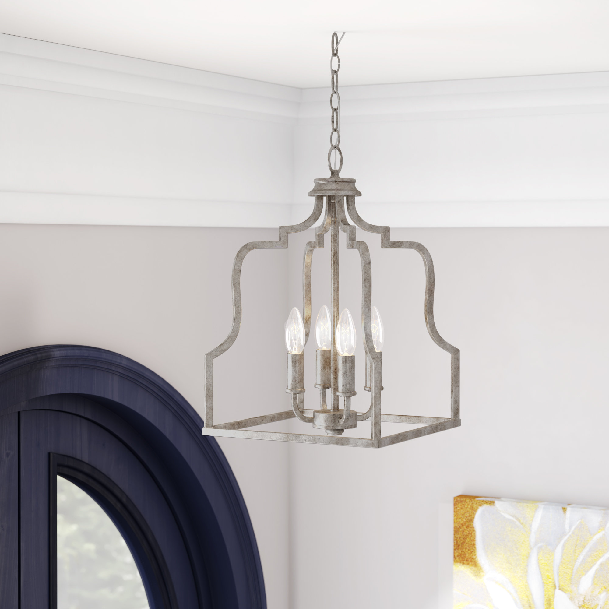House Of Hampton Desloge 4 Light Lantern Geometric Pendant Light Lantern Geometric Pendant