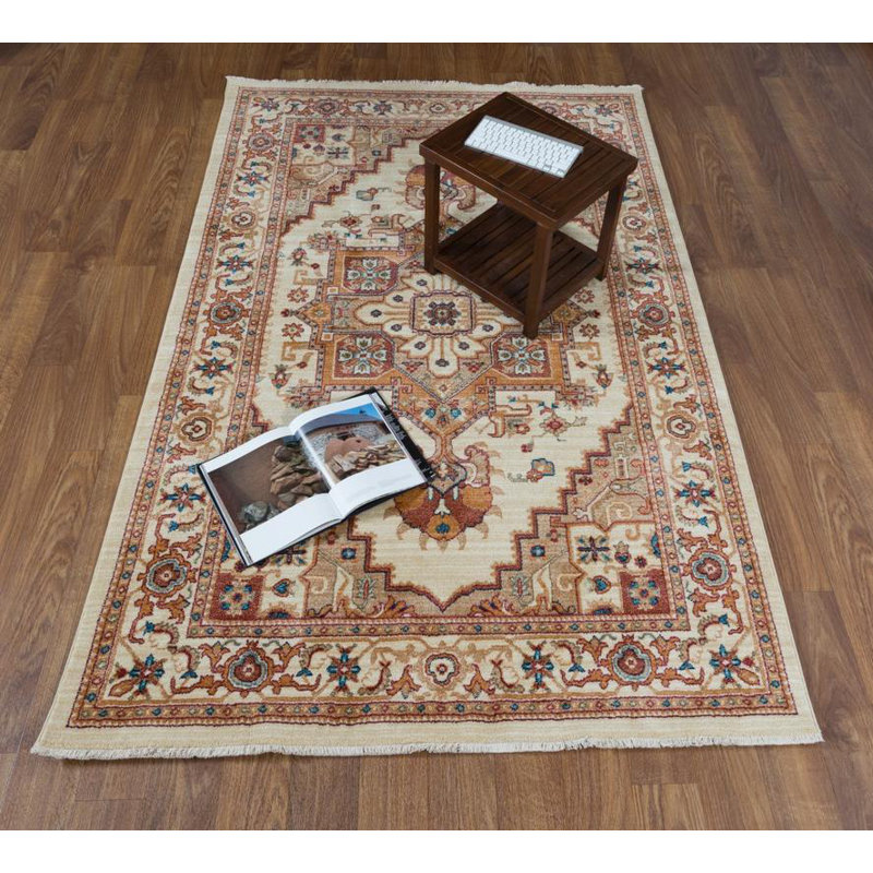 Astoria Grand Emrys Oriental Ivory Area Rug Reviews Wayfair