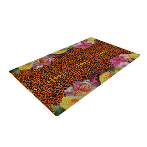 Nina May New Rose Eleo Orange/Black Area Rug