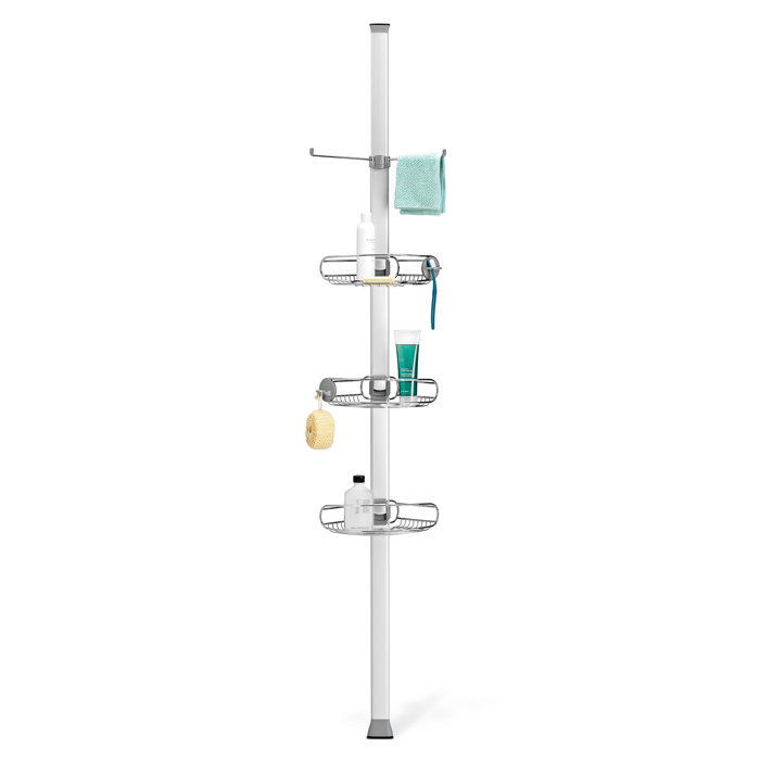 Simplehuman Tension Shower Caddy Stainless Steel Anodized