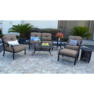Nola 7 Piece Sunbrella Sofa Set with Cushions