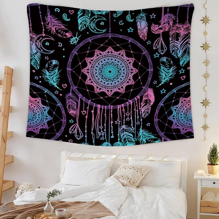 Feather Dreamcatcher Tapestry Wall Hanging for Living Room Bedroom Dorm Decor 