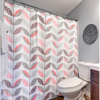 15 Piece Bathroom Set 12 Hooks 1 Shower Curtain 2 Memory Foam Bath Rugs