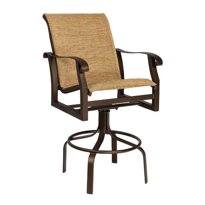 Cortland Sling Swivel Patio Bar Stool Woodard Seat Color Elegance Seat Height 30