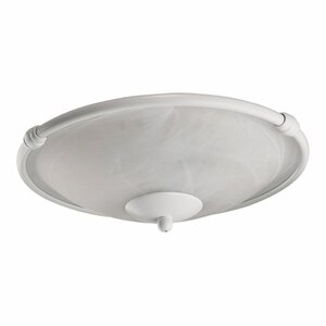 2-Light Glass Shade Bowl Ceiling Fan Light Kit
