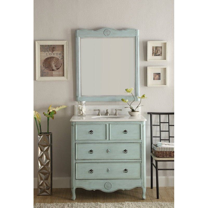 Ophelia Co Nallely 34 Single Bathroom Vanity Set With Mirror