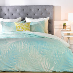 Go to store & view more images East Urban Home Pale Palm Duvet Cover Set