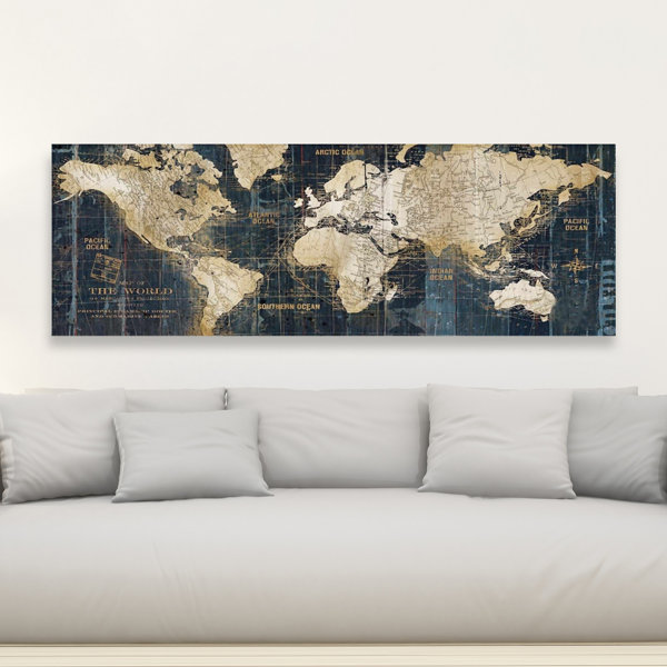Large Vintage World Map Detailed Antique Poster Wall Retro 28*18 inch 5%OFF 