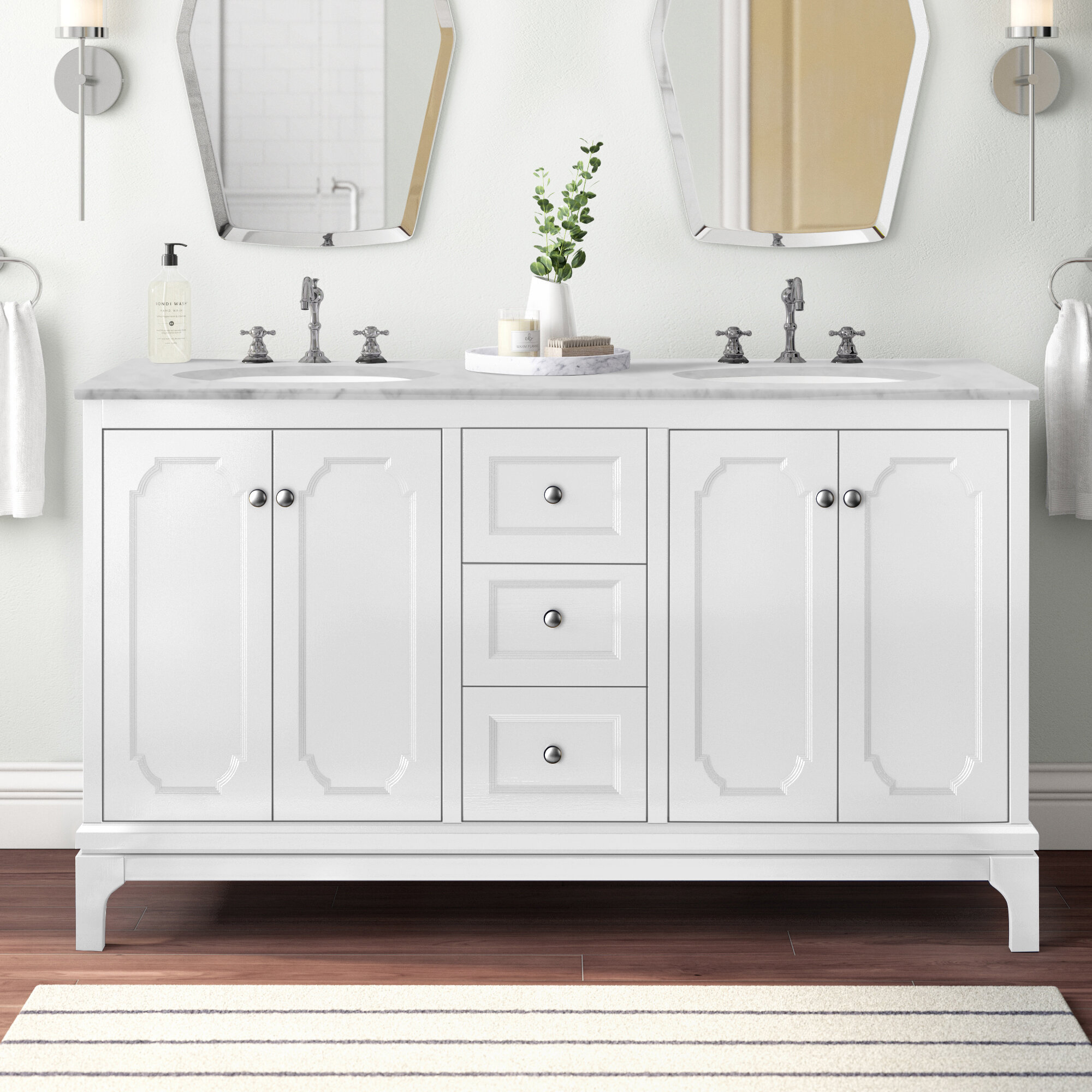 Alcott Hill Sommer 60 Double Bathroom Vanity Set Reviews Wayfair