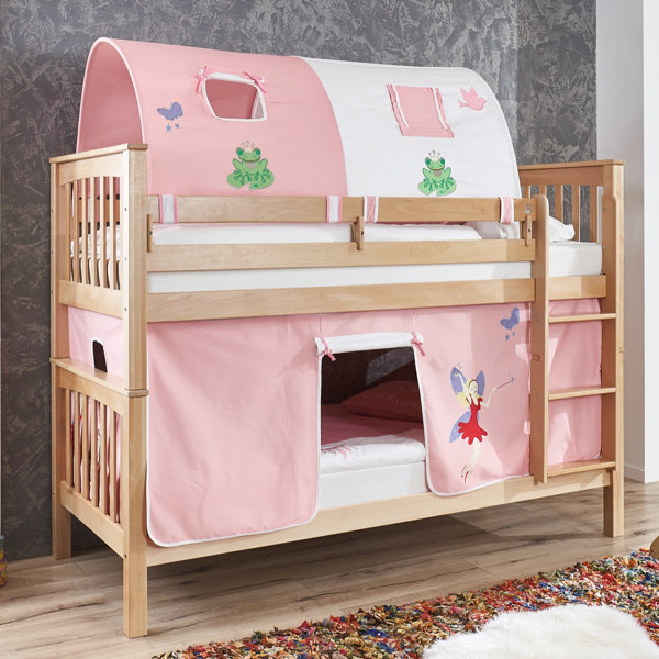 Roomie Kidz Etagenbett Florus Mit Vorhang Und Tunnel 90 X 200 Cm Wayfair De