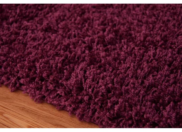 Marlow Home Co Shaggy Teppich Lyon In Aubergine Wayfair De