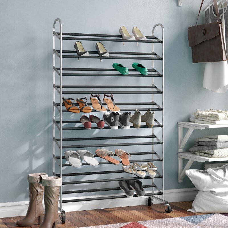 Rebrilliant 10 Tier 50 Pair Shoe Rack Reviews Wayfair