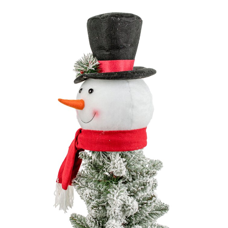 styrofoam snowman head with hat