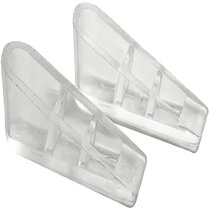 Clear PVA Door Wedge Stoppers Set of 2 Anti-Skid Antifragile Durable Plastic 