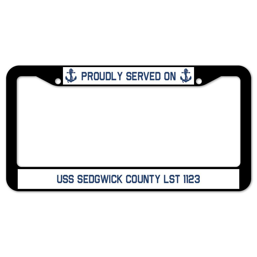 SignMission Proudly Served on USS SEDGWICK COUNTY LST 1123 Plate Frame Wayfair