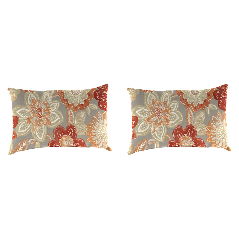 Canora Grey Ouzts Indoor Outdoor Floral Lumbar Pillow Reviews Wayfair