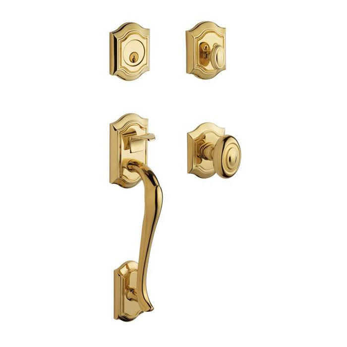 Baldwin Bethpage Handleset With Single Cylinder Deadbolt And Door