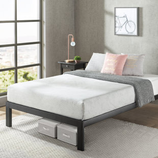 Full Size Platform Bed Frame With Metal Slants Wayfair