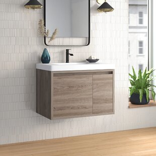 Simpli Home AXCMIR-2230C-G Chelsea 1 inch x 30 inch Bath Vanity Décor Mirror in Warm Grey