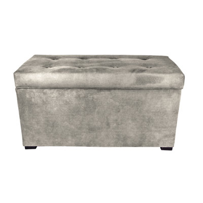 Heaney Storage Bench Red Barrel Studio Color Platinum