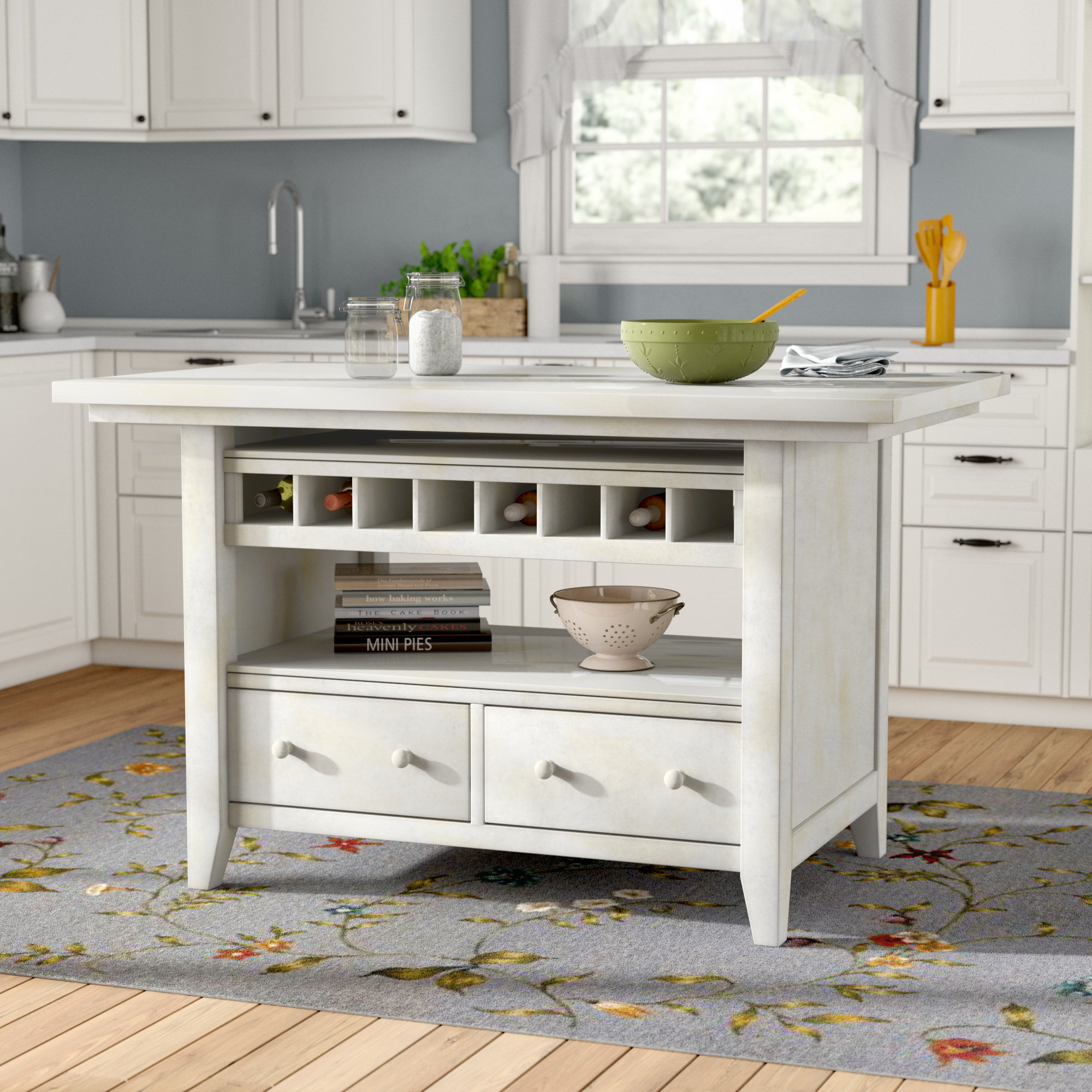 August Grove Carrolltown Kitchen Island Reviews Wayfair