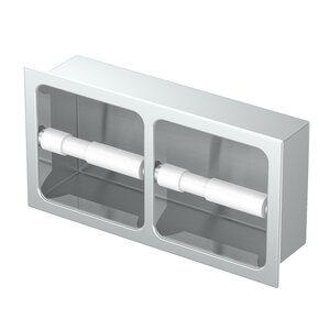Double Recessed Toilet Paper Holder