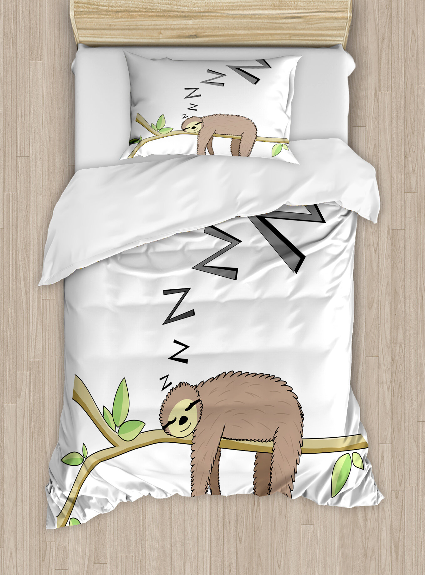 Simply Sloth Animal Print Novelty Duvet Cover Quilt Cover Set