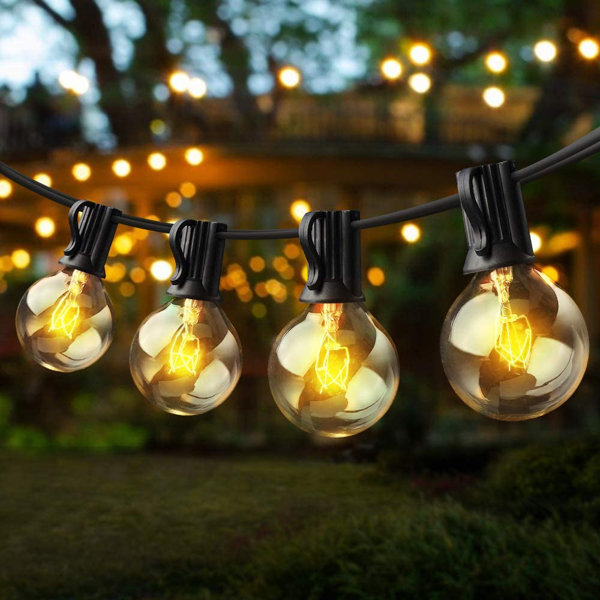 Arlmont Co Kepler 25 Outdoor Led Solar Powered 25 Bulb Globe String Light End To End Connectable Reviews Wayfair