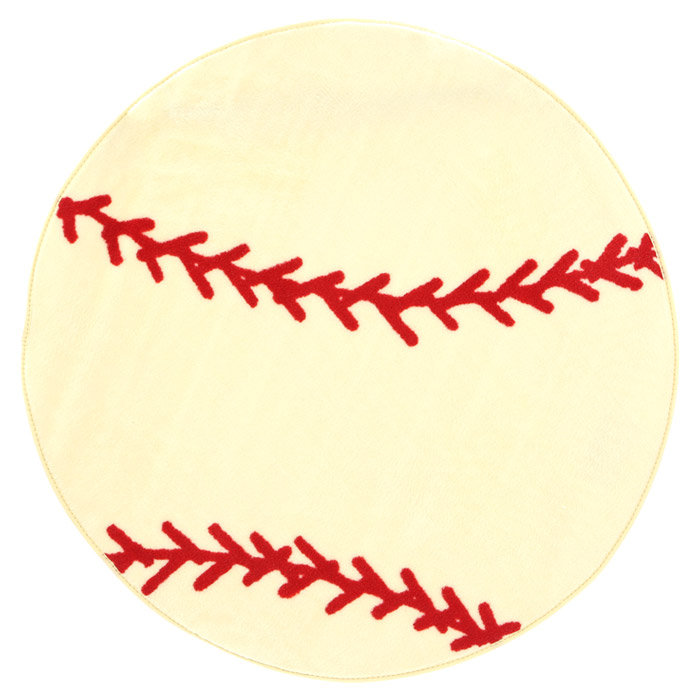 Fun Shape High Pile Baseball Sports Area Rug