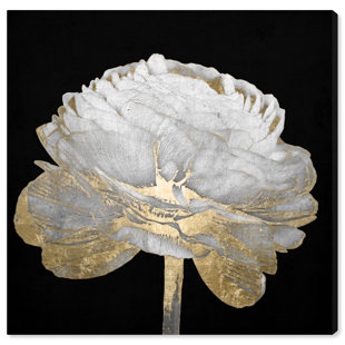 BLACK AND WHITE ROSE FLORAL CANVAS ART PRINT 40/"x 20/"