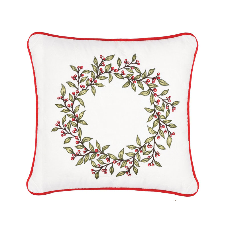 Mauer Berry Garland Cotton Throw Pillow