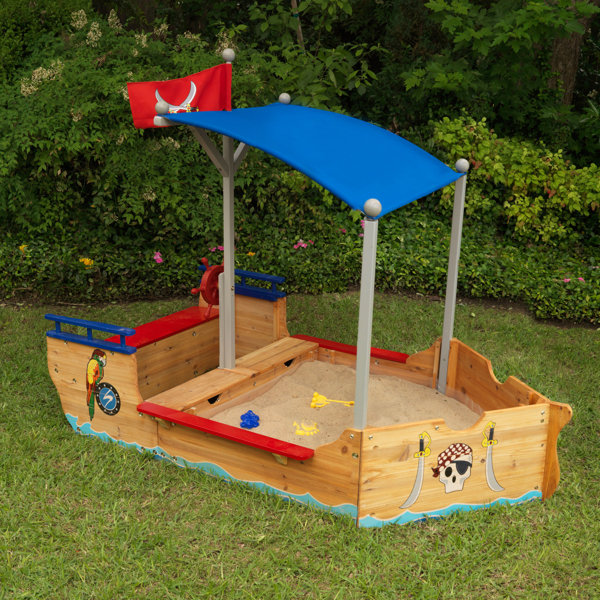 wooden play boat