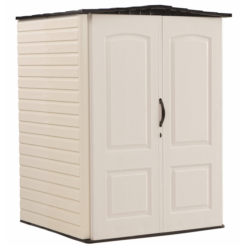 Rubbermaid 4 5 Ft W X 4 Ft D Plastic Vertical Tool Shed Reviews Wayfair